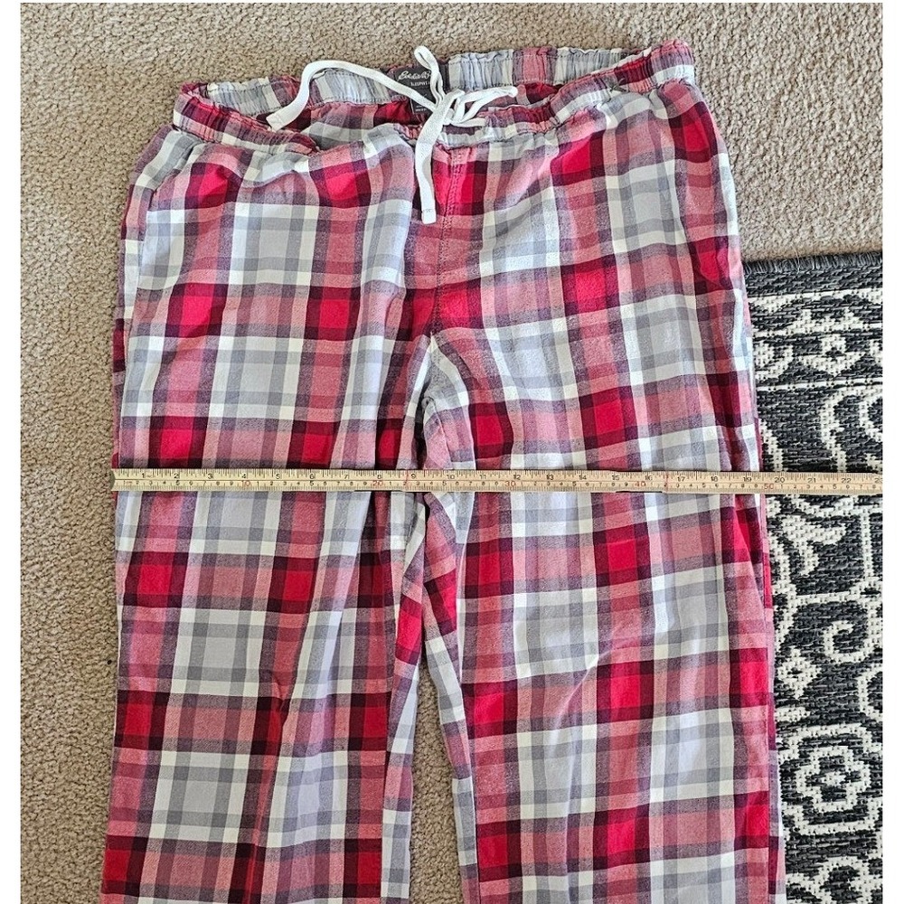 Eddie Bauer Womens Red Plaid Pajama Pants Sleepwear Lounge Bottoms Size L - Picture 6 of 9